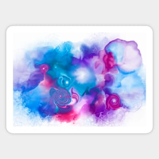 Soft Colourful Fluid art Sticker